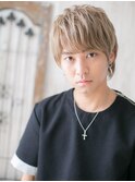 ≪mod's men≫モテ髪のホワイトベージュメッシュカラーウルフR