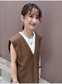 ポイントパーマ　前髪パーマ
