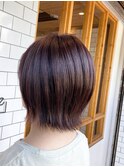 切りっぱなし×ピンクバイオレット