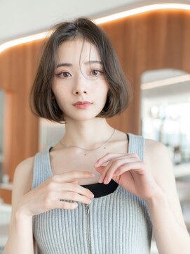 メゾンバイハバナ(maison by HAVANA) 20代30代大人かわいい黒髪小顔前髪パーマ韓国くびれレイヤーボブ