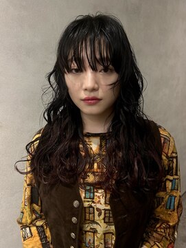 オンドバイサク(ondo by Saku) 顔まわりカット/インナーカラー/暖色カラー/20代