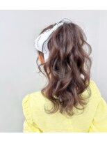 ヘアセットサロン アッシュ 神戸三宮(Ash)&nbsp;ふわふわポニー×スカーフ