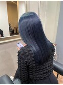 ブルーブラック×艶髪ロング