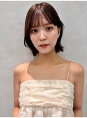 ミニウルフ/くすみブルー/イヤリングカラー/韓国ヘア[U24/笹塚]