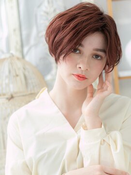 モッズヘア 越谷(mod's hair) レッドブラウン小顔前下がりショートボブTb9越谷20代30代40代