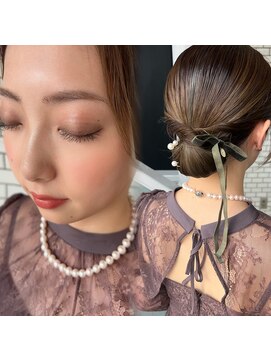 フェリーチェ(Felice) ヘアセット　メイク　結婚式ヘア　お呼ばれヘア　タイトシニヨン