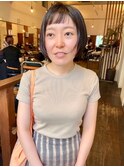 【ショートバング】前上がりショート