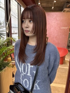 ローレンジウ(LOREN JU) 透明感髪質改善ベージュダブルカラーミルクティーグレージュ