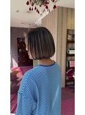 ボブカット、インナーカラー、トリートメント