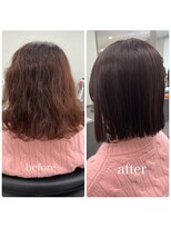 ガルボヘアー 桟橋店(garbo hair)&nbsp;オイルカラー　艶髪トリートメント　ボブ