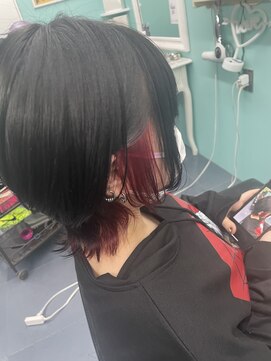 ミエル ヘア 新宿(miel hair) 推し色インナーカラー