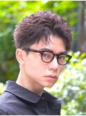 フェザーショートフェザーパーマニュアンスパーマショートヘア