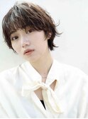 ショートマッシュ ニュアンスパーマ ナチュラルブラウン