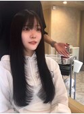 髪質改善/シャギーレイヤー/黒髪ロング
