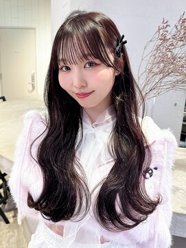 アルバム 池袋(ALBUM) ロング韓国ヘアおくれ毛顔周りレイヤー_F20474