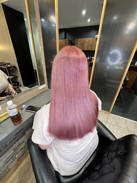 ラピス 横浜(Lapis) ピンクカラーブリーチカラーシールエクステ
