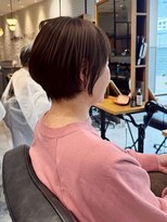ヘアーカッティングガーデン ジャック モアザン 梅田店&nbsp;ウォームブラウン×ナチュラルシルエット　ハンサムショート