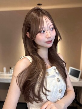i.+OSAKA 前髪カット レイヤーカット ボブ 髪質改善 心斎橋 難波【アイドットプラス】 小顔×ナチュラルブラウン/レイヤーミディアム/ハッシュカット