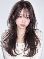 リア(Li'a by neolive)&nbsp;チョコレートブラウン×ロングレイヤー×シースルーバング