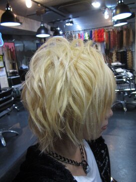 トリックストア(TRICK STORE) 白金ブロンド★ふわふわくせ毛風セット