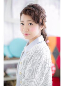 ミック ヘアアンドメイク アップ 駒込店(miq Hair&Make up) フレンチガーリー編み込みプリンセス風ヘアアレンジc1