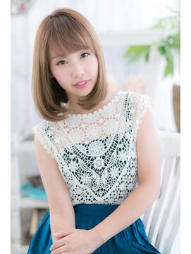 ミック 日暮里店(miq) 大人かわいいミルクティアッシュツヤ髪ボブカットb1