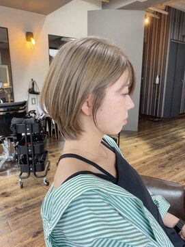 ヘアアンドメイク エジェリ(hair&make egerie) 【ショートボブ ショート ベージュ ブリーチ 恵比寿】