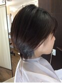 後ろ髪美人前下がりボブ