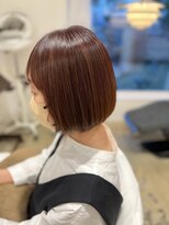 ヘアーデェカラー(hair de KOLOR) 【つくば】大人可愛いミニボブ×白髪ぼかしハイライトピンク系