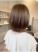 20代30代40代ナチュラルブラウン綺麗めくびれレイヤー外ハネボブ