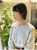 【20代30代オススメ 松山市】ぱつっとボブ×オリーブ