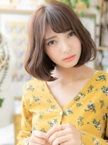 カバーヘア ブリス 川口(COVER HAIR bliss)&nbsp;★ミルクティーアッシュ斜めバングボブパーマ20代30代40代★9