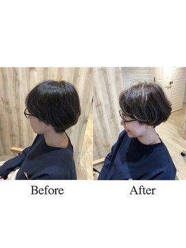 カミケンネクスト(kamiken.next) 立体感ハイライト白髪ぼかし艶髪ショート【カミケンネクスト】