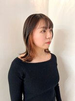 オレンジインナーカラー髪質改善トリートメント銀座春カラー美髪