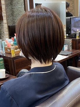 キャラ 池袋本店(CHARA) ナチュラル大人ショートボブ◎ツヤ感ベージュ【池袋/ショート】