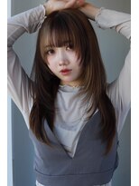 ソイクフ 四条大宮店(SOY-KUFU)&nbsp;大人可愛い◎似合わせカットレッドブラウンロング