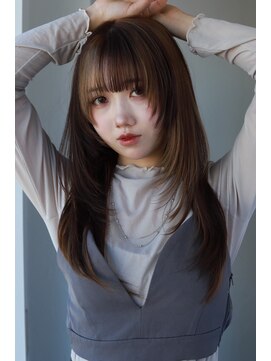 ソイクフ 四条大宮店(SOY-KUFU) 大人可愛い◎似合わせカットレッドブラウンロング