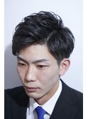 ビジネスアップバンク七三ツーブロックショート