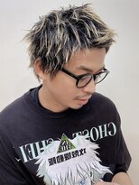 サロン ハナノ(Salon Hanano)&nbsp;スパイキーショートハイトーンカラー抜きっぱなしカラー