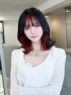 エルサザリープ 三宮(Elsa the leap) インナーカラー/イヤリングカラー/赤/レッド