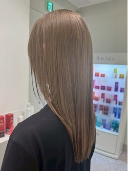 シーバイラヴィズム 万代店(Sea by LUVISM)の写真/【初めてのダブルカラーに!】ケアブリーチ×イルミナカラーでダメージレスに透ける透明感カラー♪
