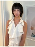 【表参道sheta小林】黒髪ボブボブレイヤークラゲヘアー