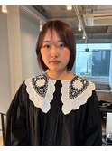 ★ブリーチなし暖色バーガンディワインレッドボルドーオレンジ
