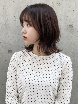 エイチ ウルフカット 大阪梅田(811) フェイスフレーミングルーツカラー天使の羽バングネオウルフボブ