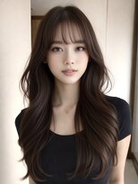 アビリタ(abilita)&nbsp;レイヤー 韓国ヘア 顔周りカット ドライカット 赤み消しベージュ