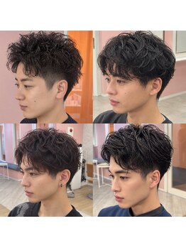 FIGARO MEN'S -UMEDA-【メンズアイブロウ/眉毛/ブリーチ/メンズカット/パーマ】の写真/梅田で叶える好印象！大人気のニュアンスパーマで清潔感のあるモテ髪スタイルが完成☆