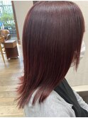 チェリーピンクカラー　ブリーチなし
