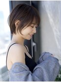 前髪あり小顔ショートボブ20代30代40代【AIN.表参道】川原大地