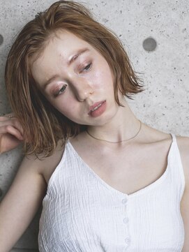 アールプラスヘアサロン(ar+ hair salon) 色っぽボブの柔らかとろみベージュ