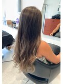 切りっぱなしボブ/エアリーロング/美髪/ピンクブラウン/銀座